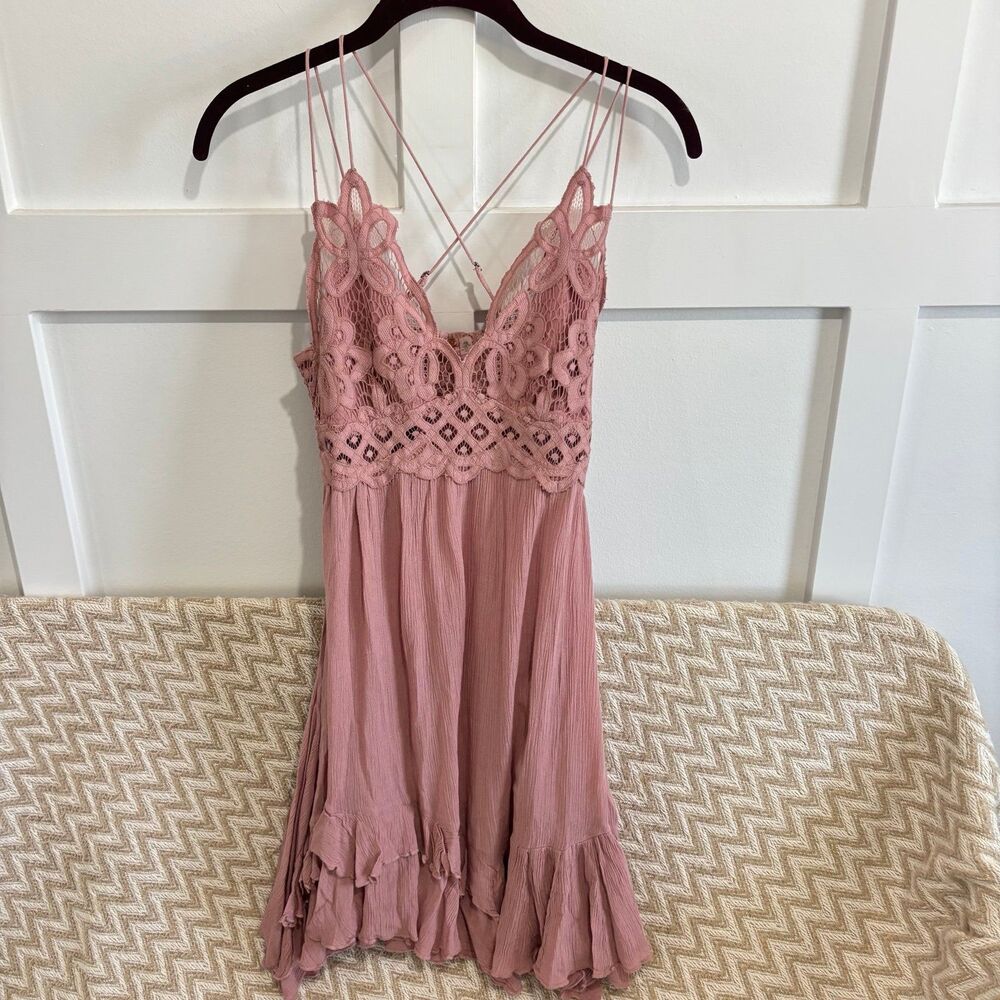 Free People Intimately Adella Slip Dress Rose NWT - Picture 2 of 11